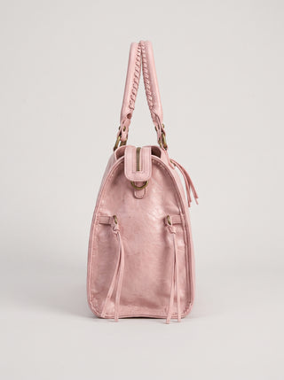 Ember Tassel Zip Leather Satchel