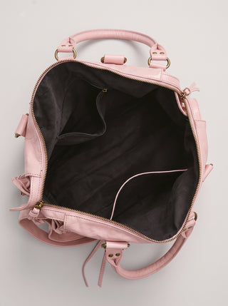 Ember Tassel Zip Leather Satchel