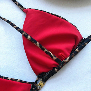 Wild Thing Leopard Print Triangle Bikini Set