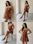 Paisley Print Halter Mini Dress