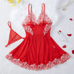 Fancy In Bloom Contrast Lace Babydoll & Thong Set
