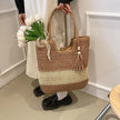 Wanderlust Woven Stripe Tassel Tote Bag