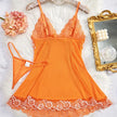 Fancy In Bloom Contrast Lace Babydoll & Thong Set
