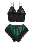 Sweet & Savage Lace Bralette & Satin Shorts Set