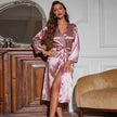 Garden Party Floral Satin Kimono Robe