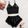 Sweet & Savage Lace Bralette & Satin Shorts Set