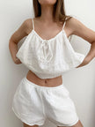 Bare & Breezy Gauze Cotton Cami & Shorts Set