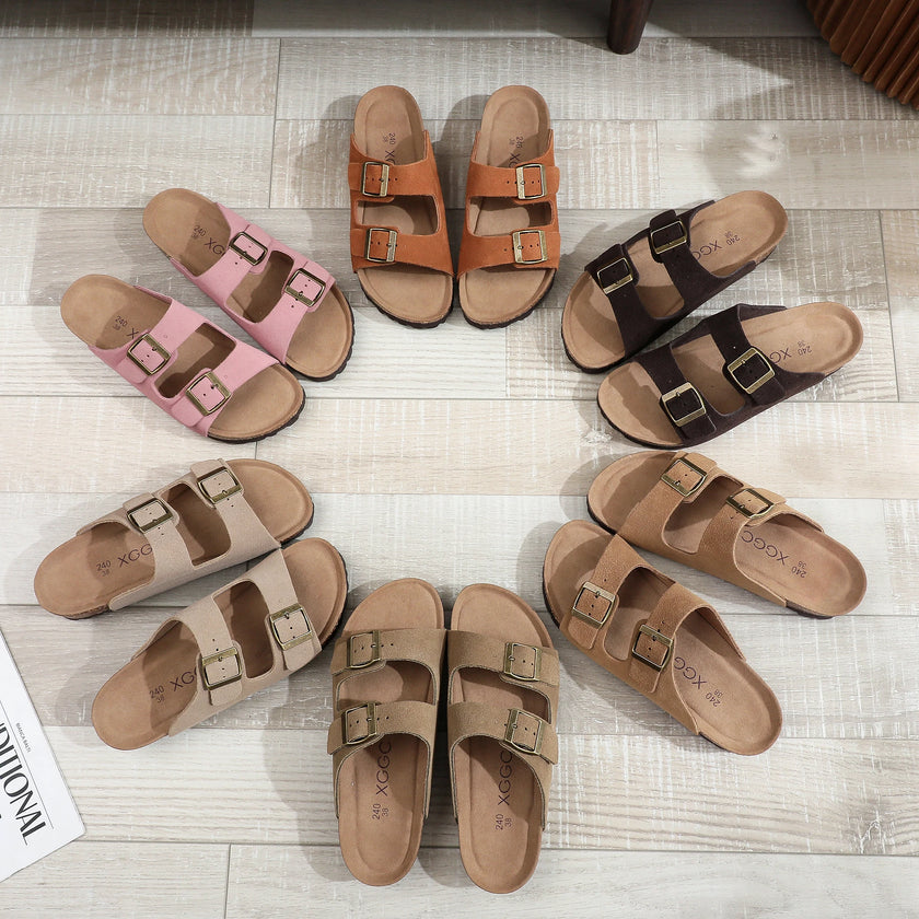 Golden Hour Double Strap Sandals