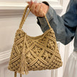 Knot Your Average Macramé Tassel Crossbody Bag