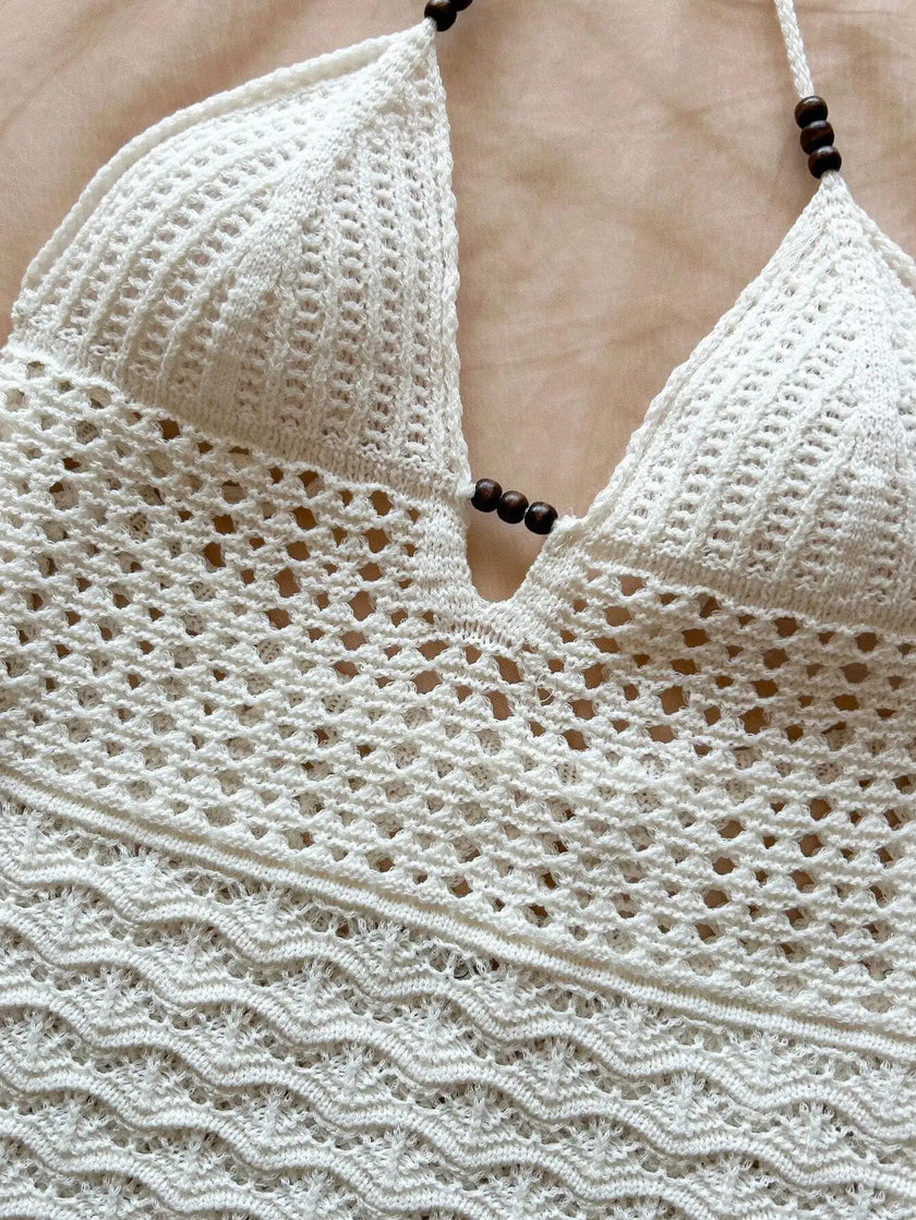 Saltwater Crochet Mini Dress