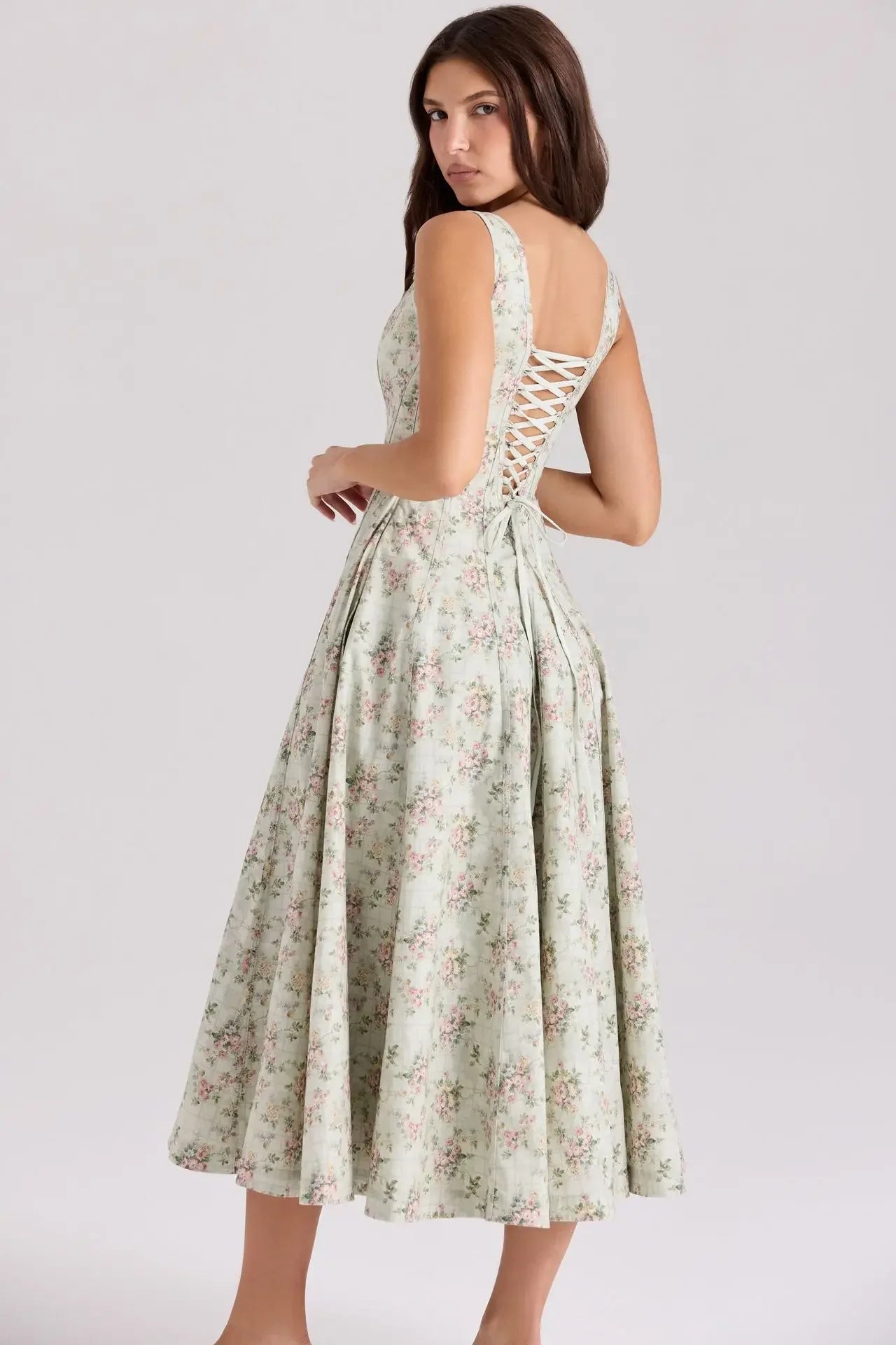 Elegant Corset Midi Dress