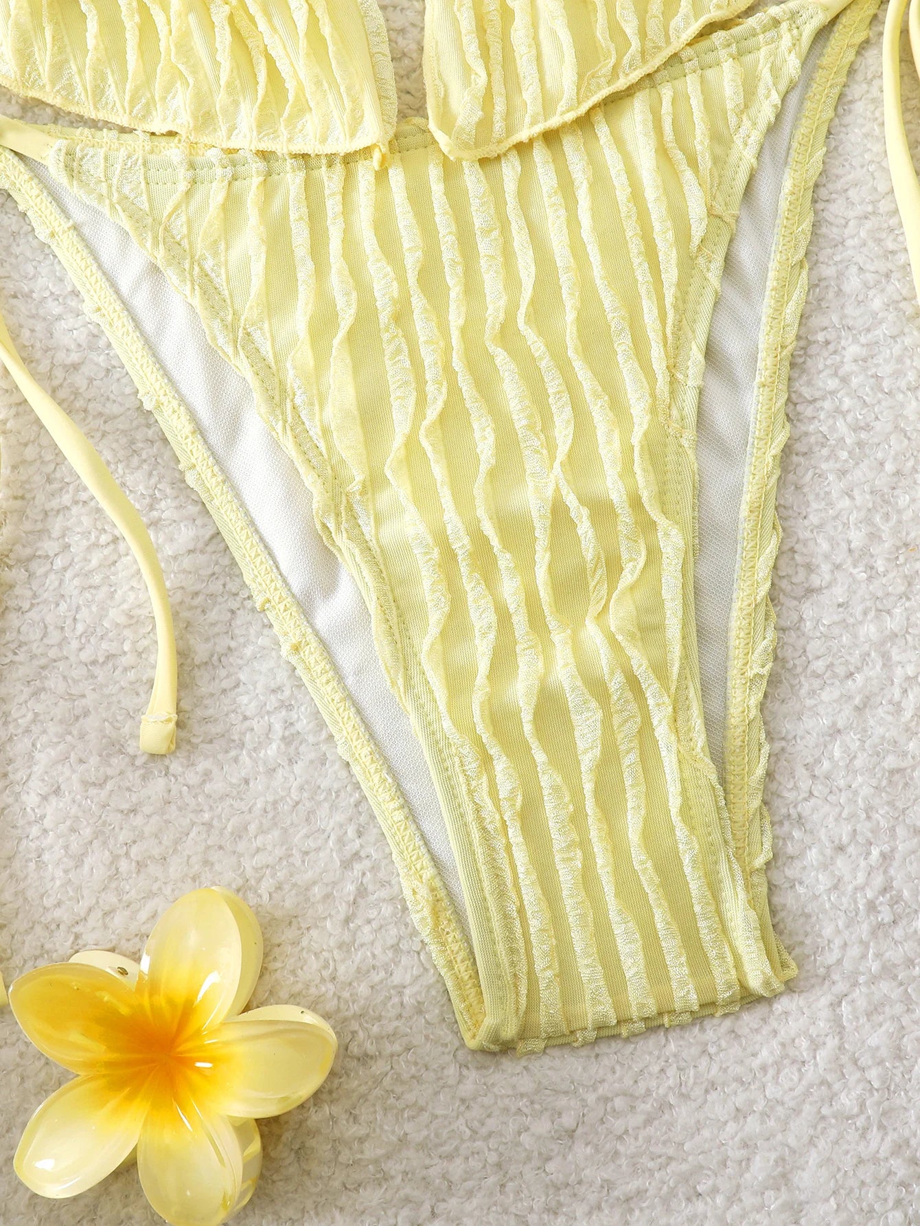 Shell Yeah Textured Halter Cut-Out One Piece Swimsuit
