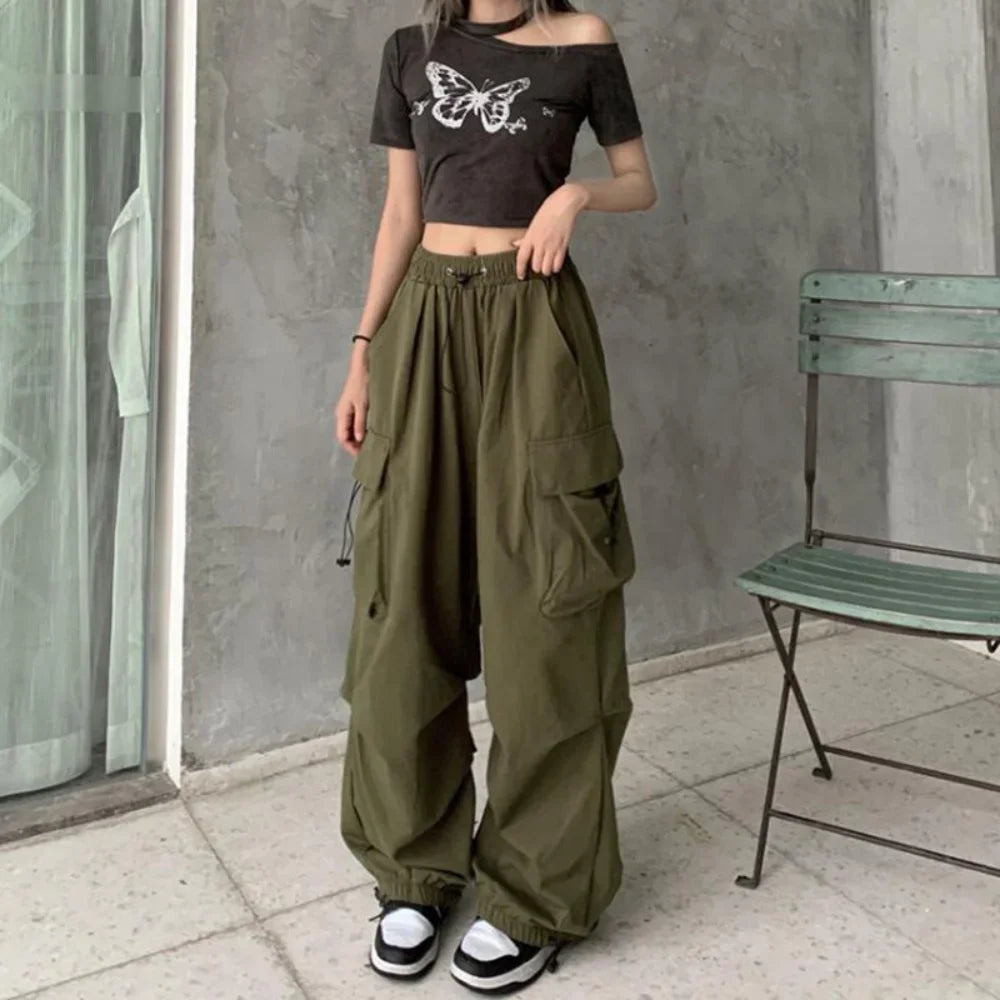 Mission Possible Oversized Cargo Parachute Pants