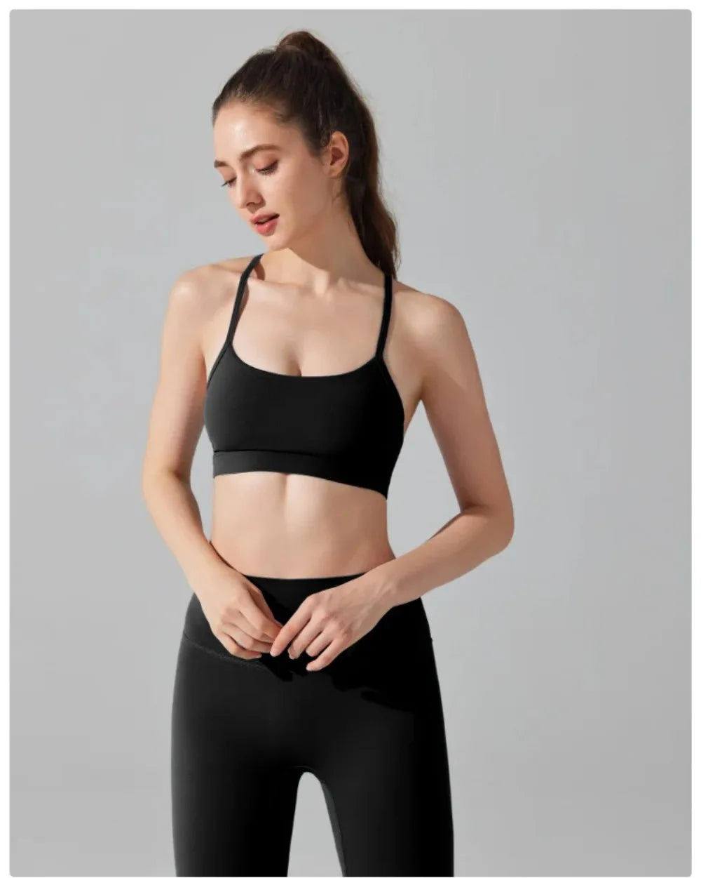 No Days Off Strappy Sports Bra & High Waist Leggings Set