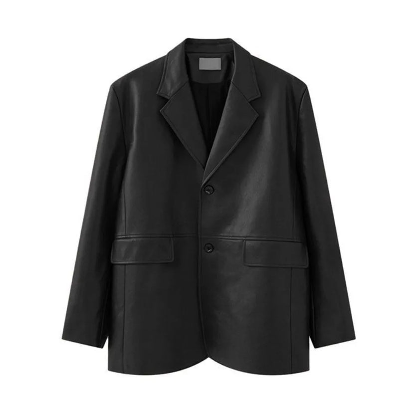 The Sable Leather Blazer