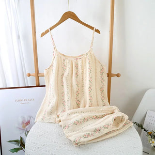 Rose Garden Cottagecore Floral Cami & Shorts Set