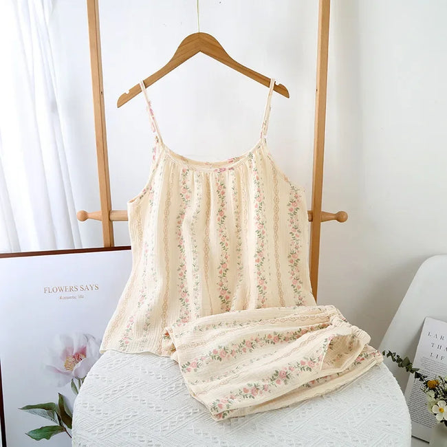 Rose Garden Cottagecore Floral Cami & Shorts Set