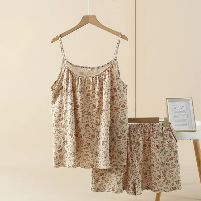 Rose Garden Cottagecore Floral Cami & Shorts Set