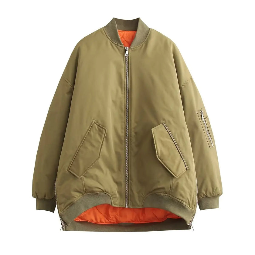 Off Duty Oversized Puffer Bomber Jacket