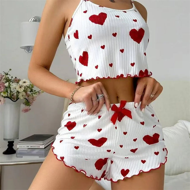Head Over Heels Ribbed Crop & Shorts Lounge Set