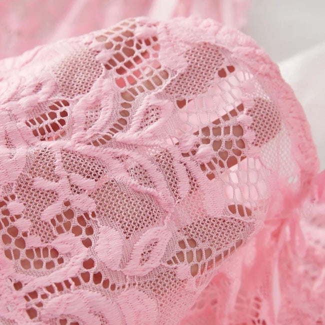 Dreamy Ruffle Babydoll & Lace Panty Set