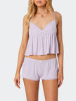 Petal Soft Lace Trim Flowy Cami & Shorts Set