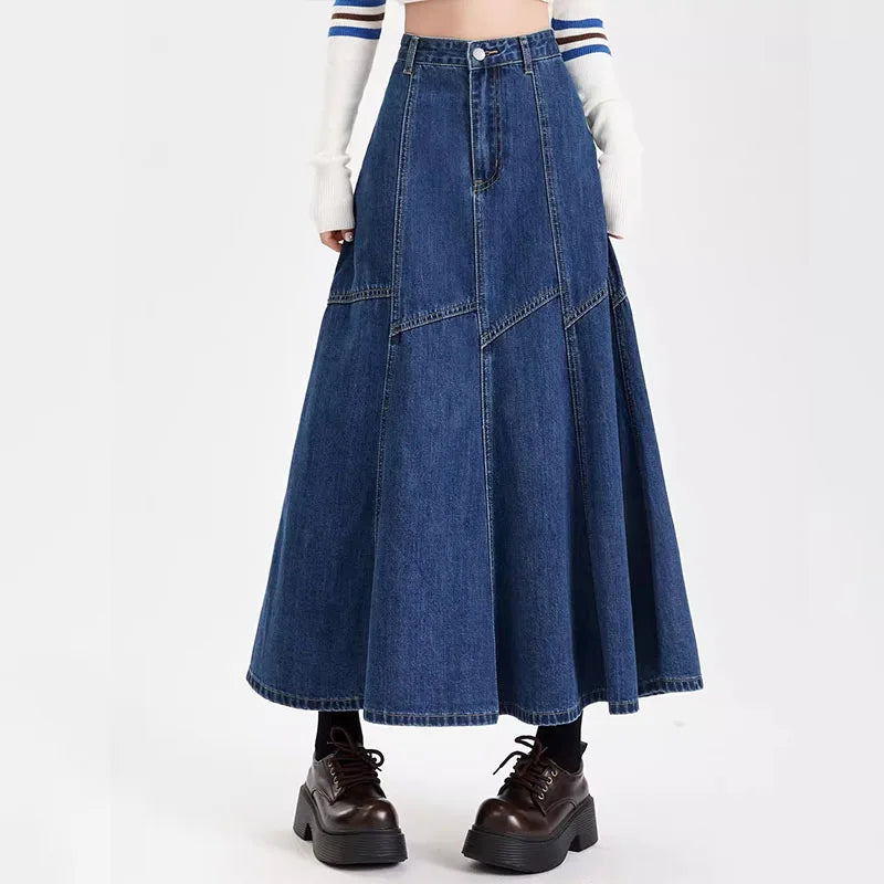 Midnight Flow Denim Skirt
