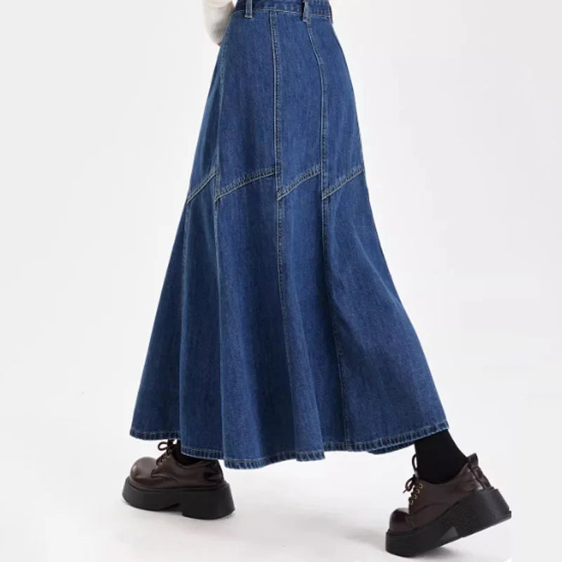 Midnight Flow Denim Skirt
