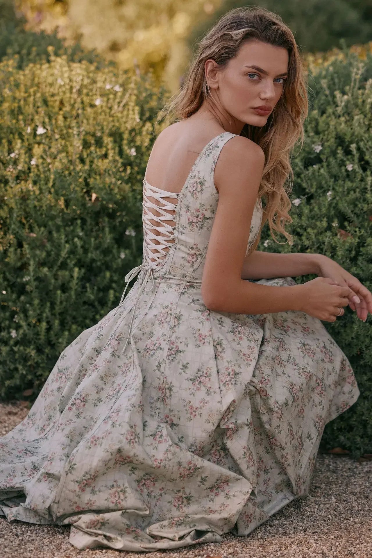 Elegant Corset Midi Dress