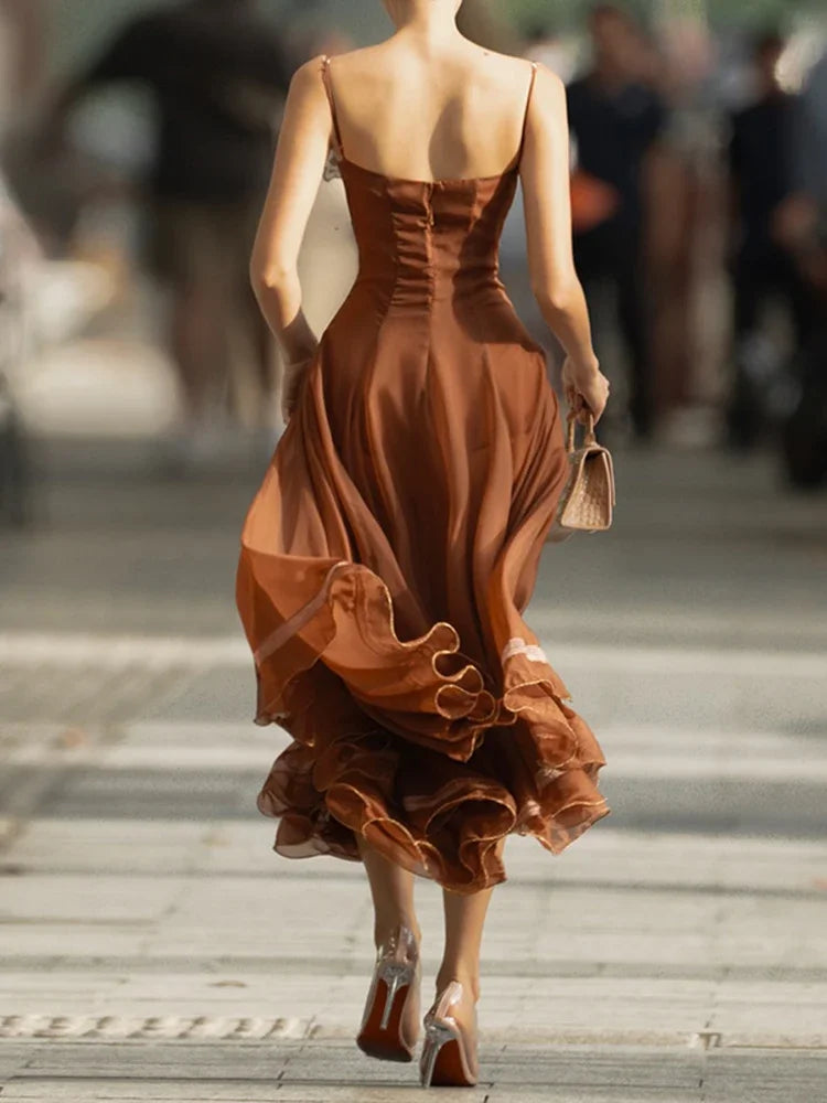 Cinnamon Muse Midi Dress
