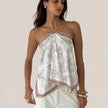 Porcelain Scarf Halter Top