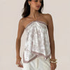 Porcelain Scarf Halter Top
