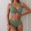 Twist & Shout High Waist Textured Bikini Set