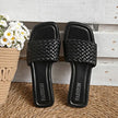 Woven Into Your Heart Square Toe Flat Slides