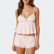 Petal Soft Lace Trim Flowy Cami & Shorts Set