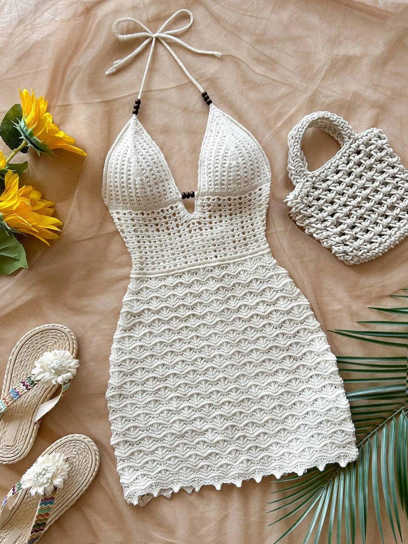 Saltwater Crochet Mini Dress