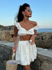Mediterranean Moment Ruffle Crop Top & Mini Skirt Set
