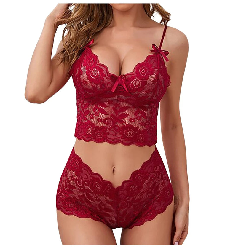 Fancy That Floral Lace Cami & Shorts Set