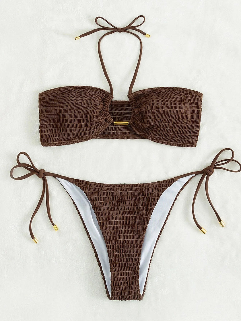 Crush Smocked Bikini Set