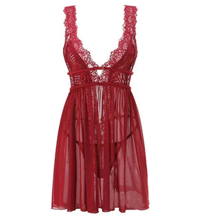 Golden Hour Lace Strap Satin Babydoll