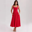 Elegant Corset Midi Dress