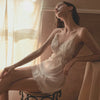 Midnight Garden Lace Appliqué Slip Dress