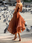 Cinnamon Muse Midi Dress