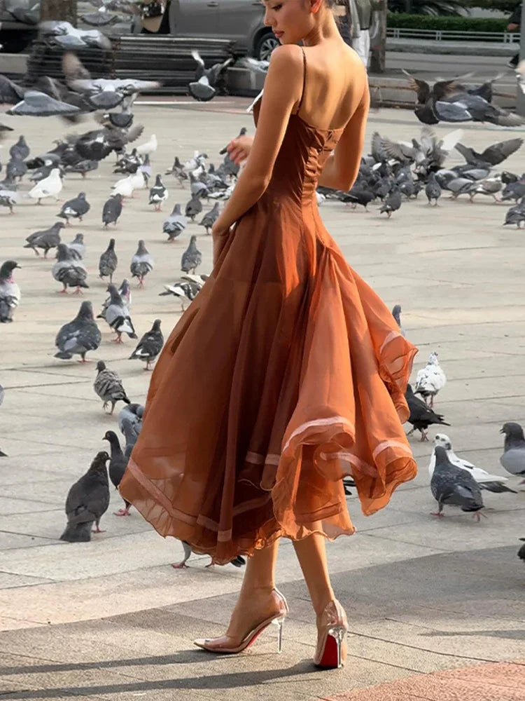 Cinnamon Muse Midi Dress