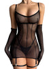 Smoke & Mirrors Sheer Mesh Corset Dress Set