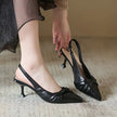 Knot Your Average Twist Bow Slingback Kitten Heels
