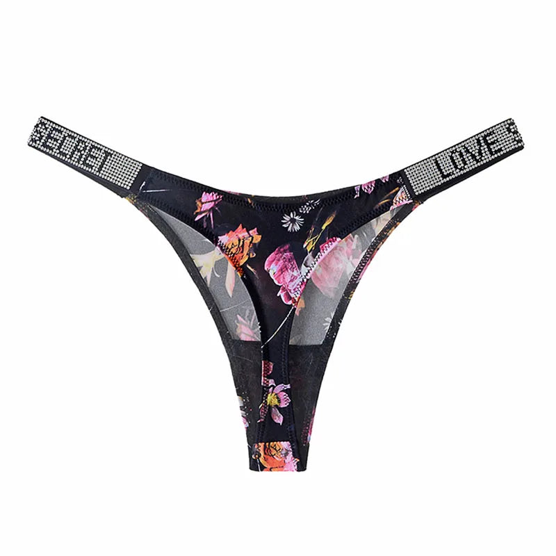 Rhinestone Cowgirl Embellished Waistband Thong