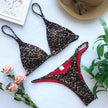 Wild Thing Leopard Print Triangle Bikini Set