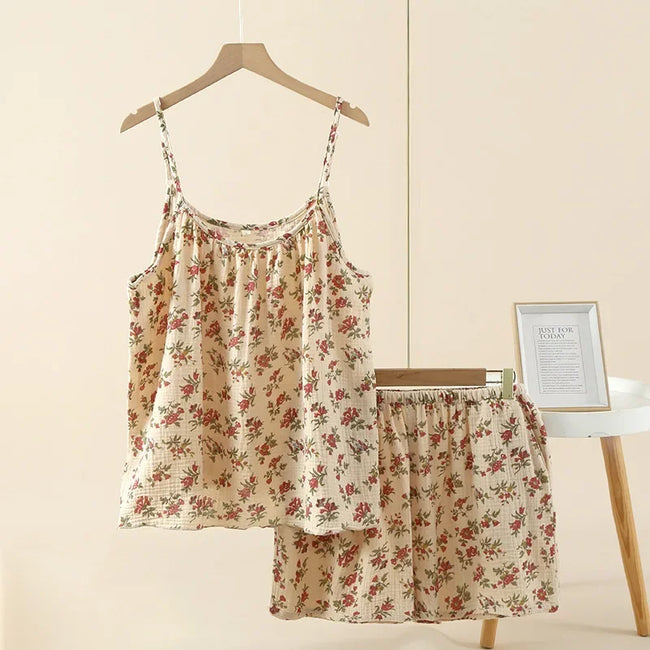 Rose Garden Cottagecore Floral Cami & Shorts Set