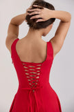Elegant Corset Midi Dress
